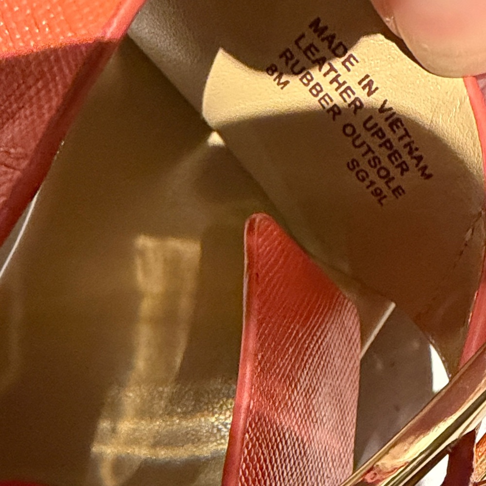 Michael Kors Women's Orange Sandals - Picture 5 of 6
